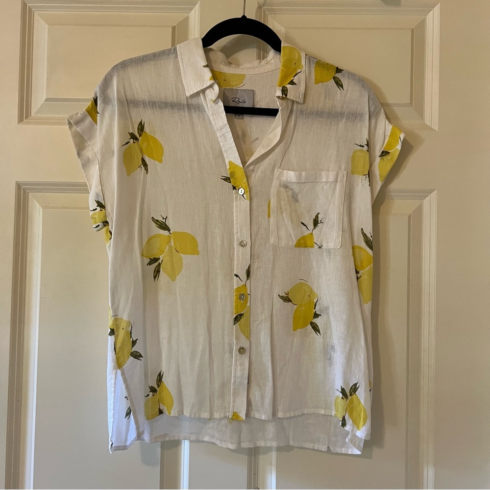 Rails Whiney Lemon Button Down Top